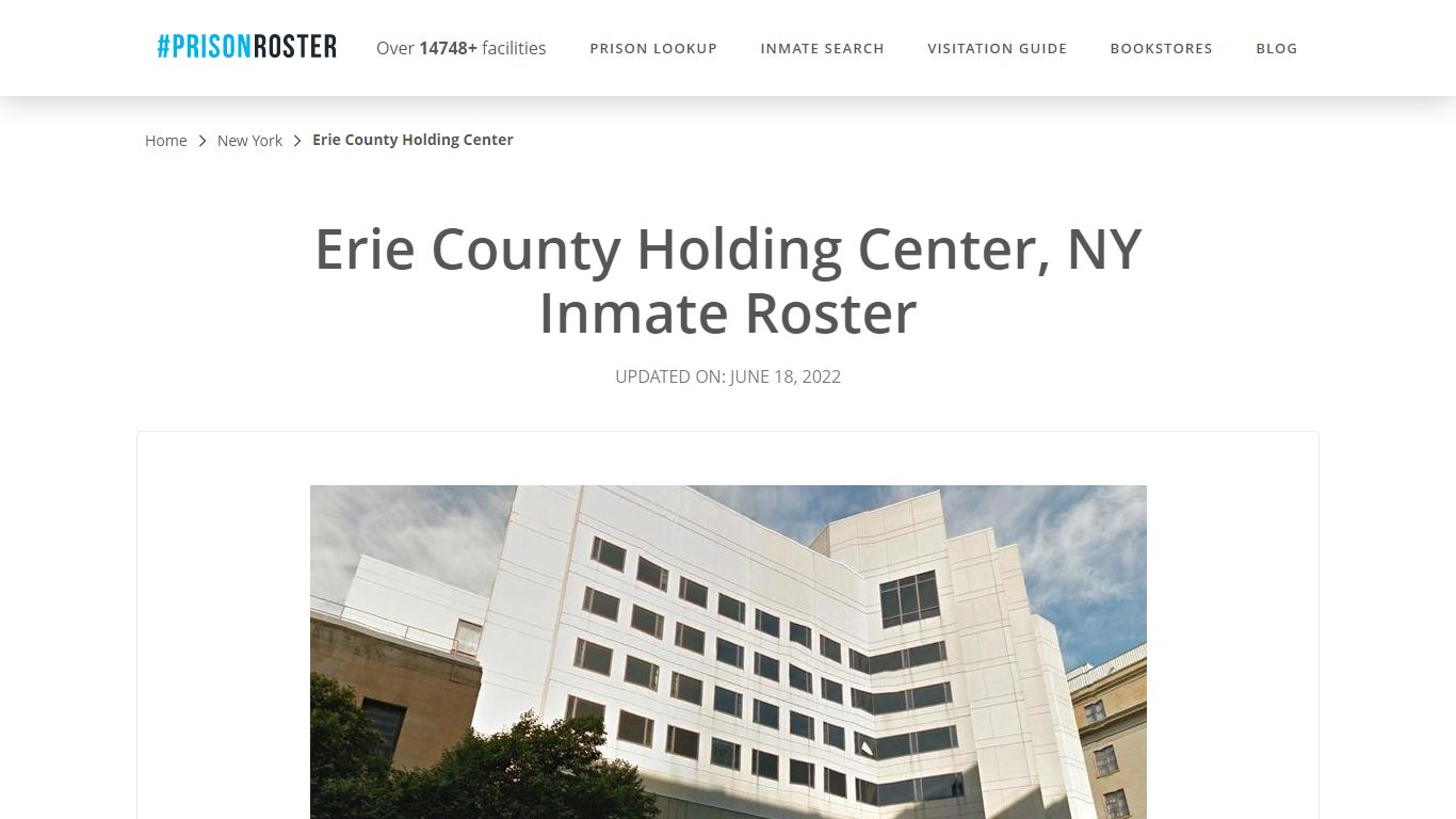 Erie County Holding Center, NY Inmate Roster